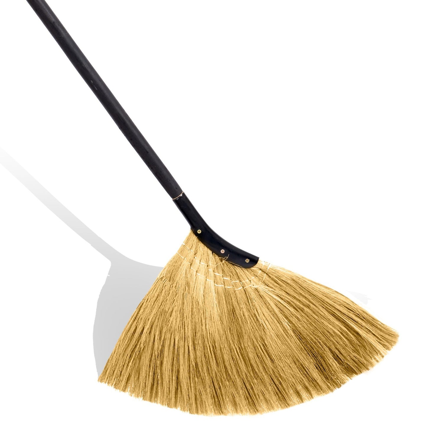 Soft Vietnamese Straw Broom - 56.69" Long Handle Indoor/Outdoor Sweeping Tool fo1