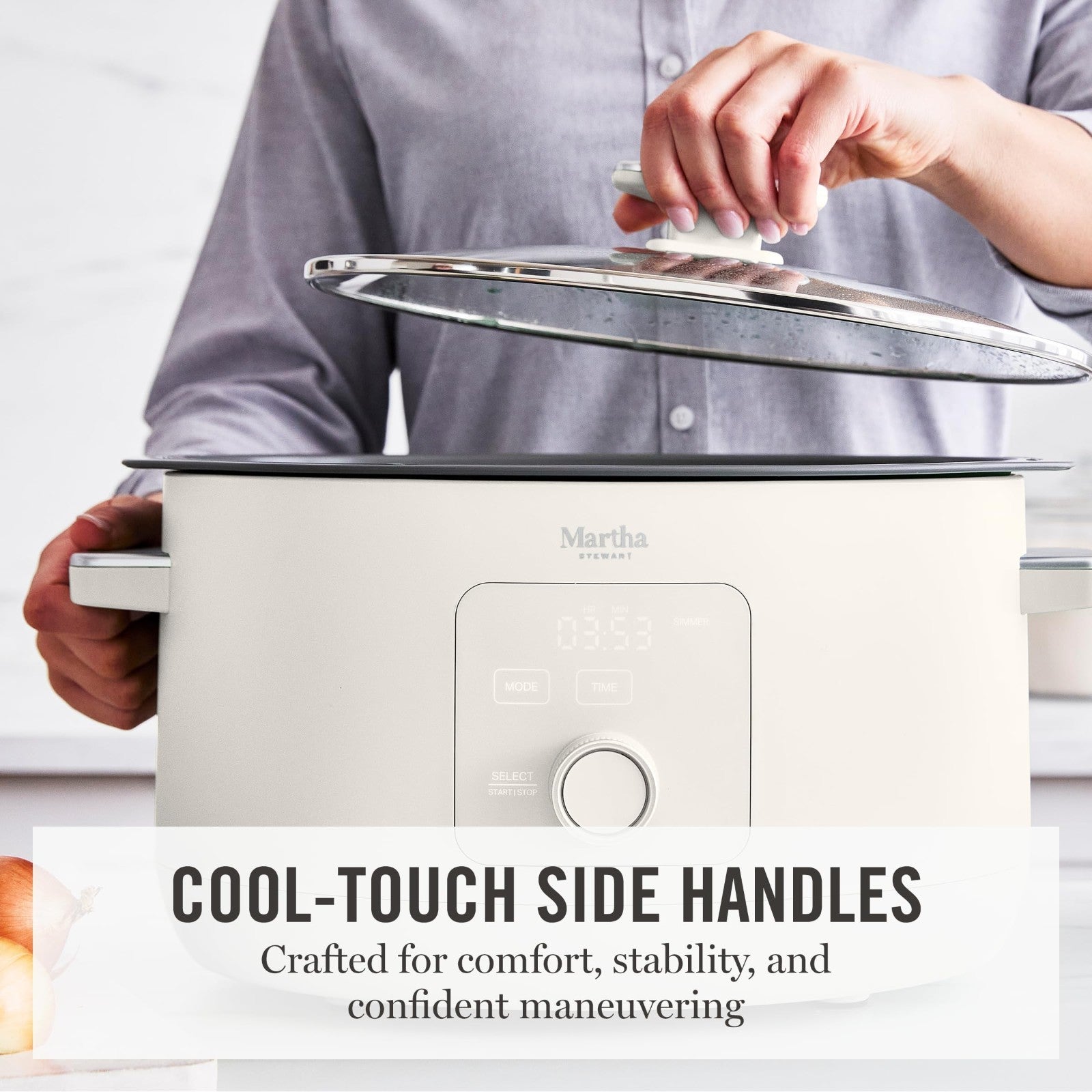 8 QT Programmable Slow Cooker with Timer, Nonstick Ceramic Crock, 3 Heat Setting7