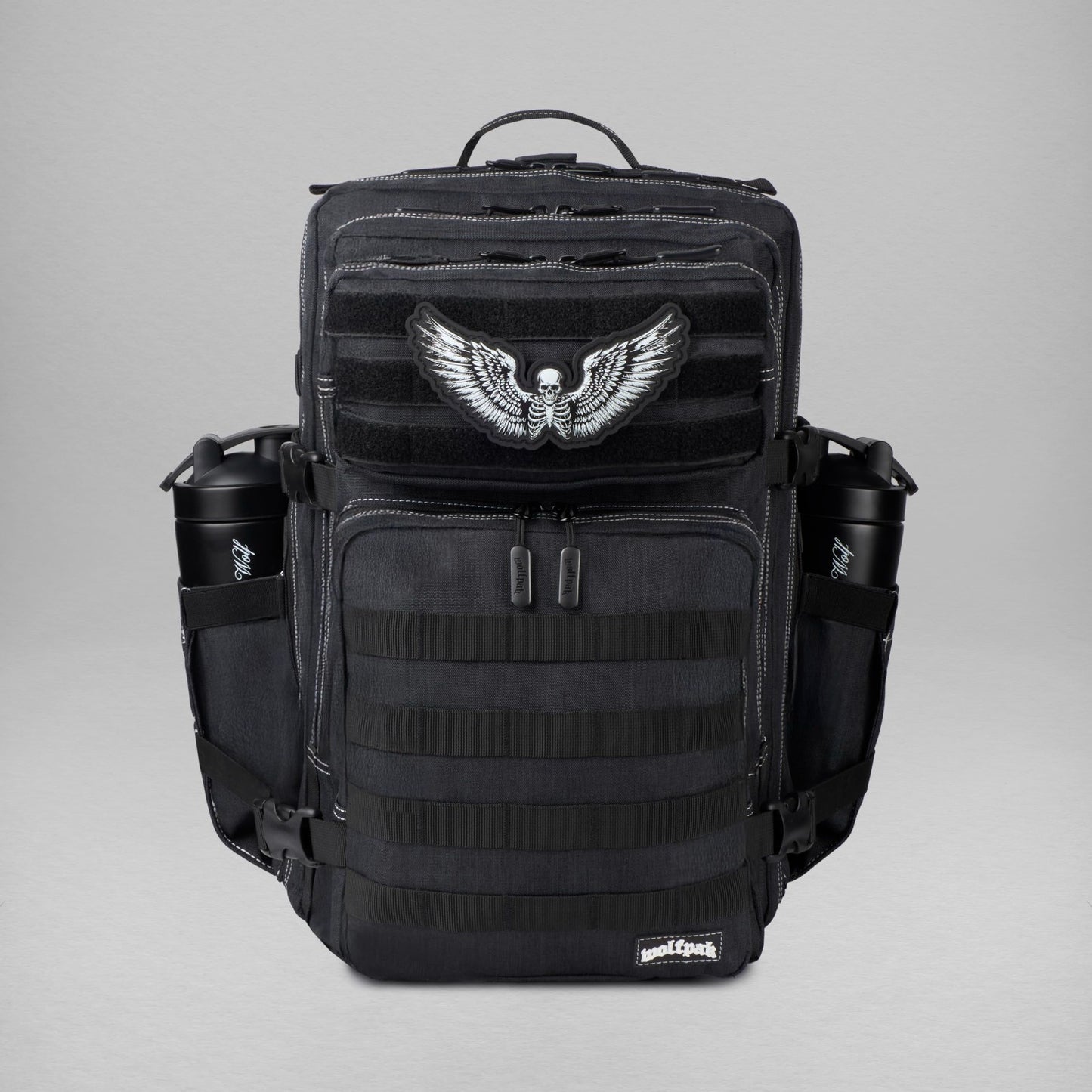 Durable 45L Waterproof Gym Backpack   1000D Oxford, MOLLE Webbing, Laptop Pocket1