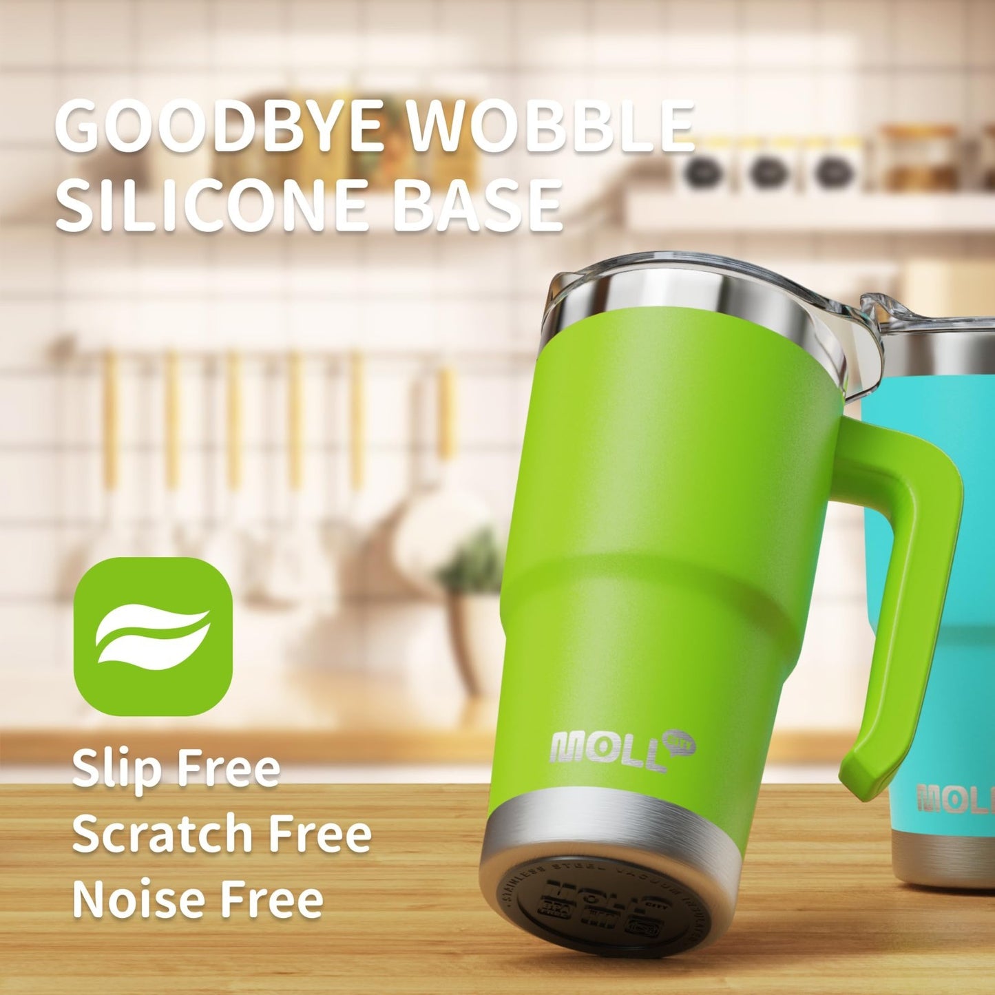 16 oz Insulated Tumbler with Handle, Reusable Stainless Steel Cup with Lid & Str4