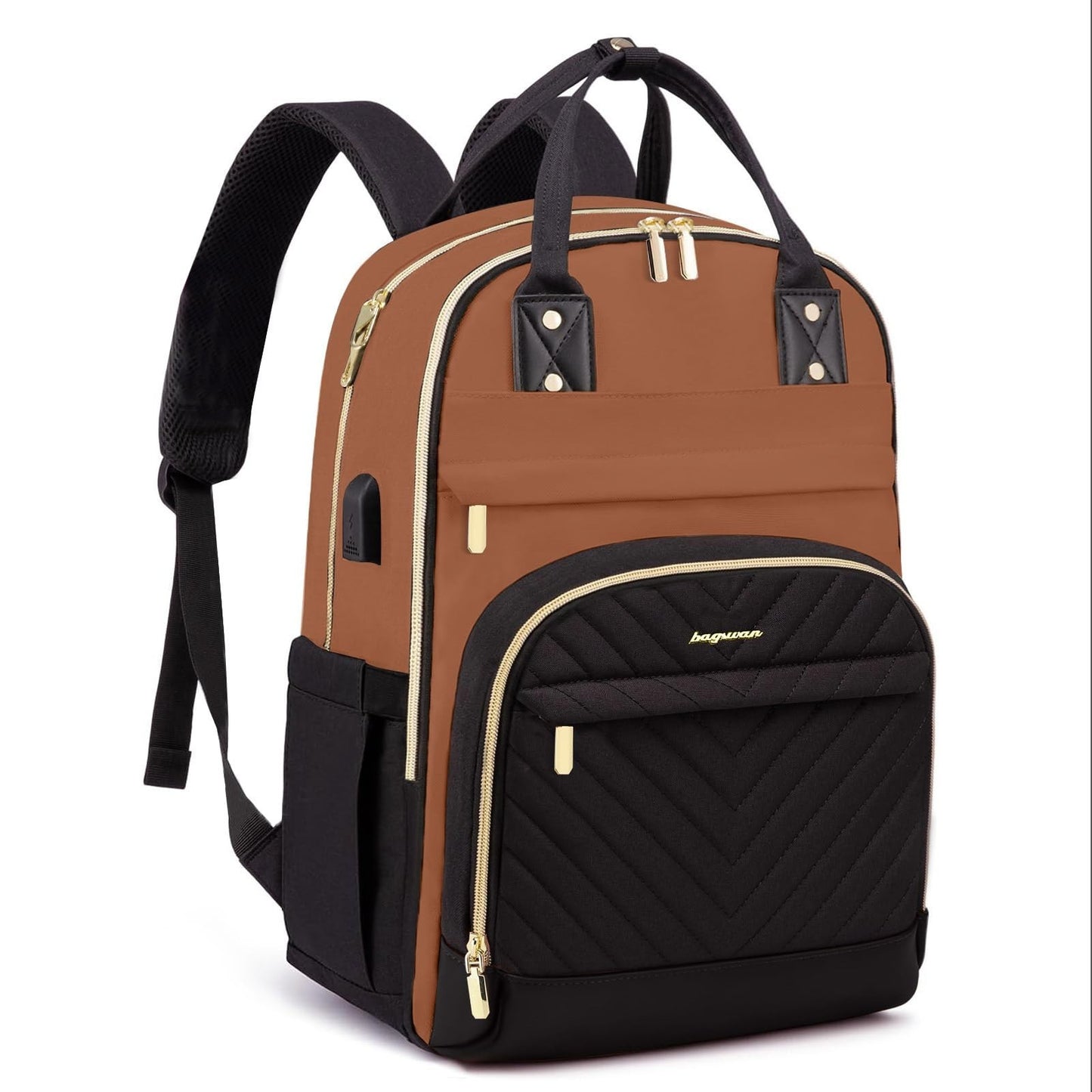 Stylish 15.6" Laptop Backpack for Women   Waterproof Travel Bag with USB Charger7