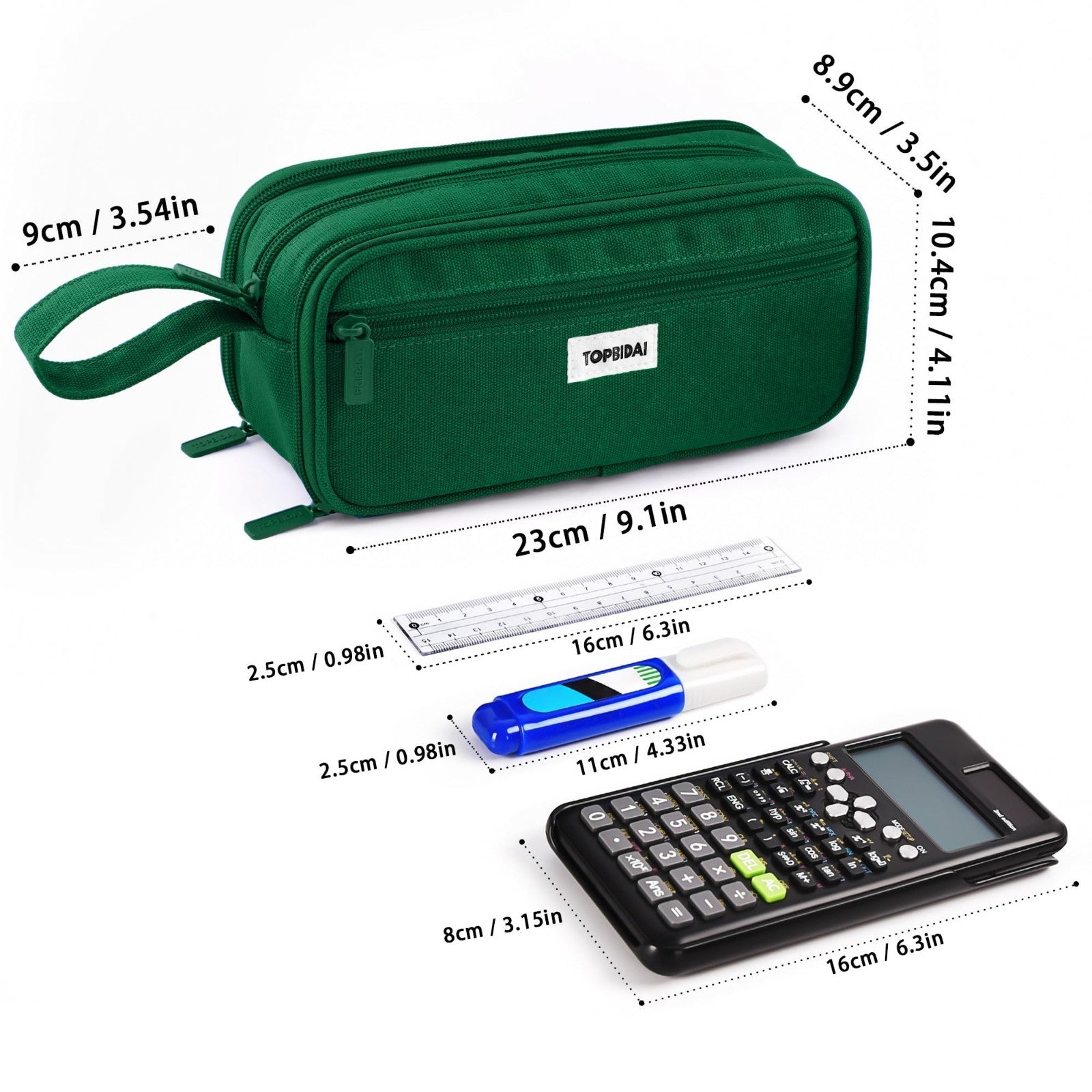Large Pencil Case Pouch for School, Office, Art Supplies   Unisex Design5
