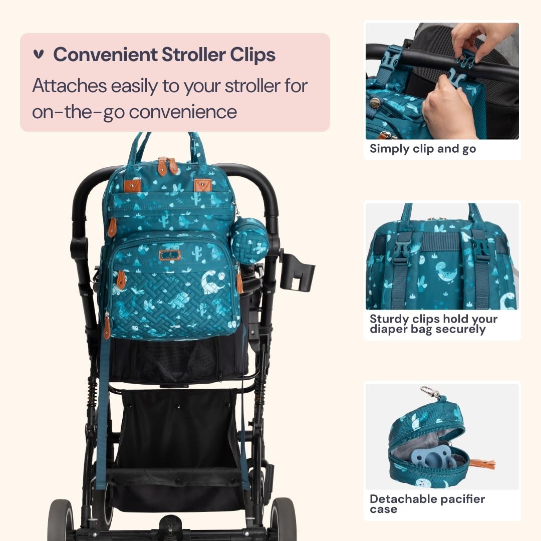 Multi Function Water Resistant Diaper Bag Backpack   Baby Travel Tote, Changing5