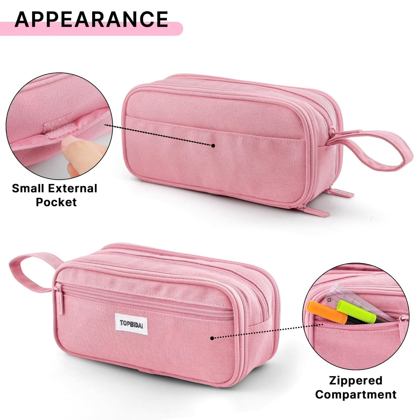 Large Pencil Case Pouch for School, Office, Art Supplies   Unisex Storage Bag4