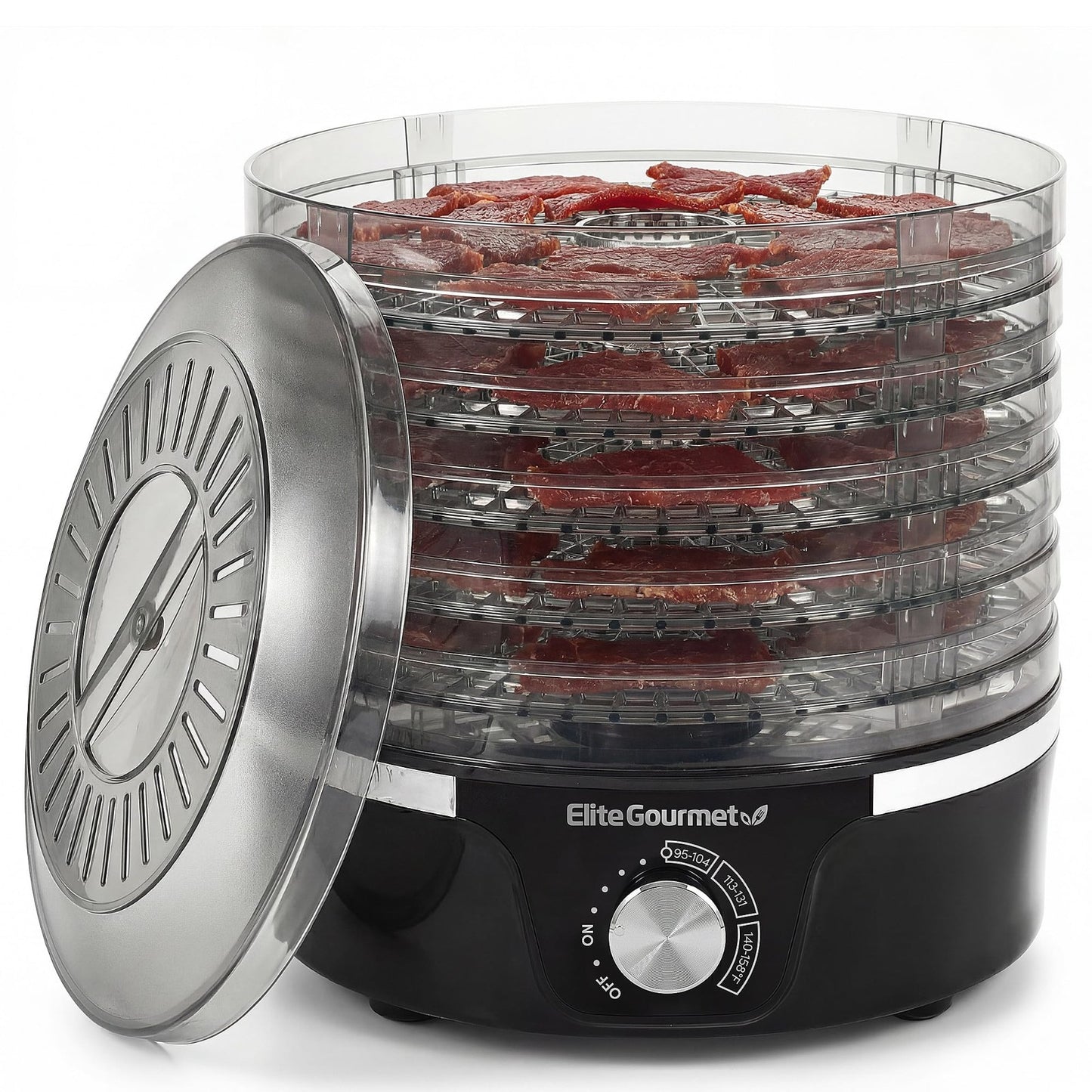 5-Tray Food Dehydrator with Adjustable Temperature for Jerky, Fruits & Veggies1