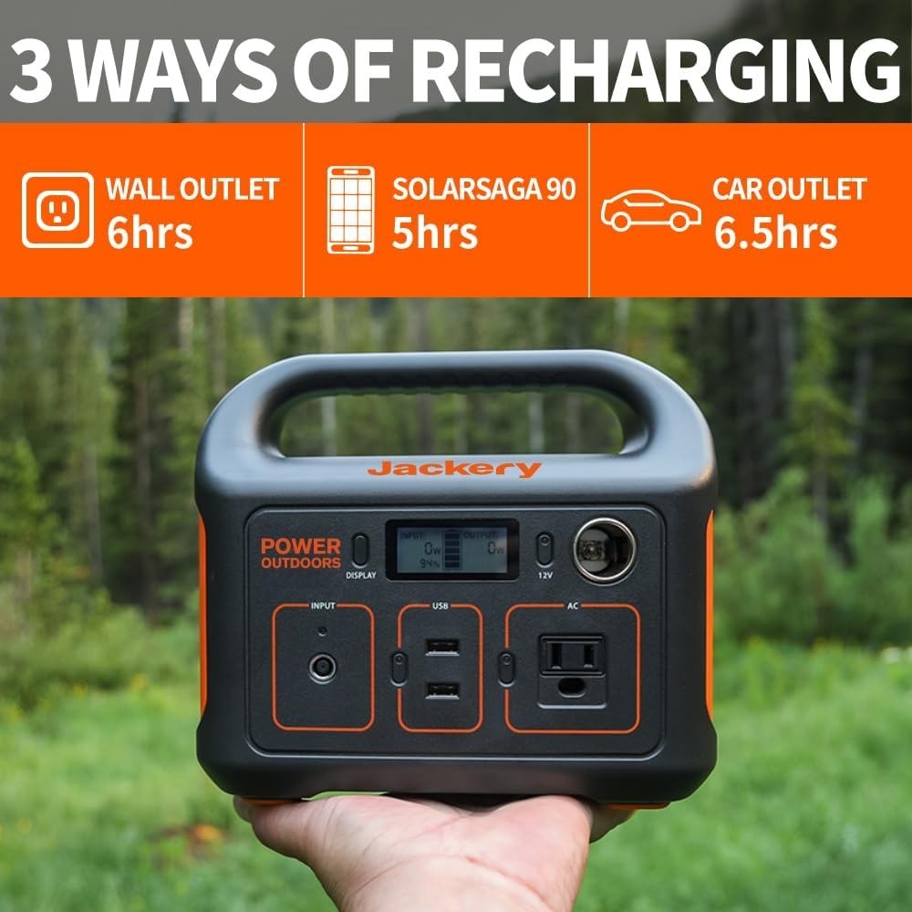 Portable Power Station 290Wh Backup Lithium Battery, 110V AC Outlet, Solar Gener3
