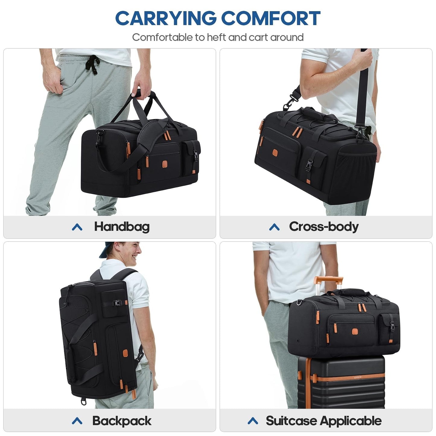 Versatile 3-in-1 Gym Bag with Shoe & Laptop Compartment - Anti-Theft Duffle Back7