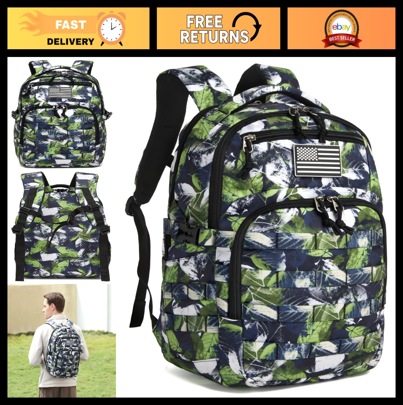 Tactical Military Backpack for Men   Small Black Assault Bag, Outdoor Gear0