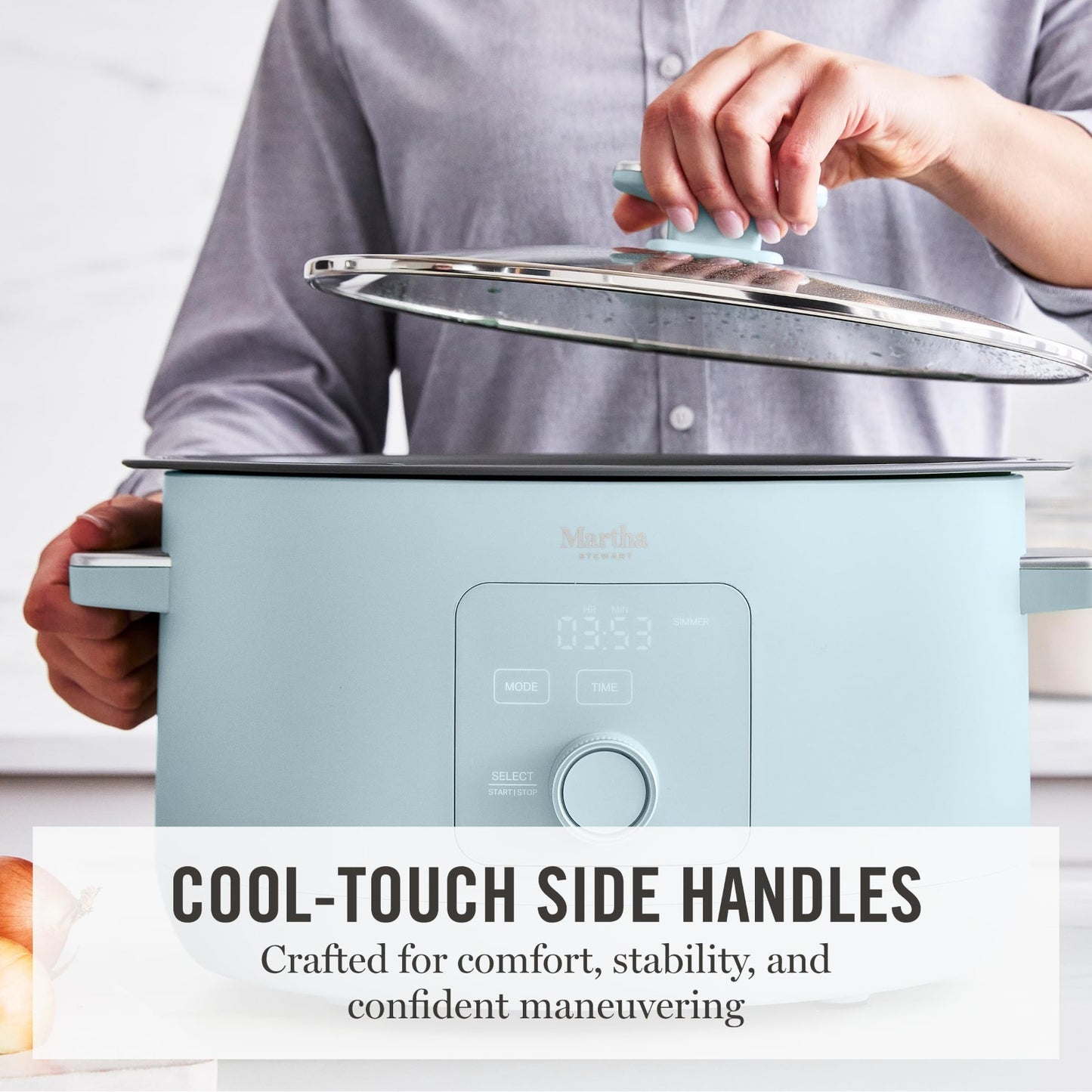 Programmable 8 QT Slow Cooker with Timer, 3 Heat Settings, Nonstick Ceramic Croc7