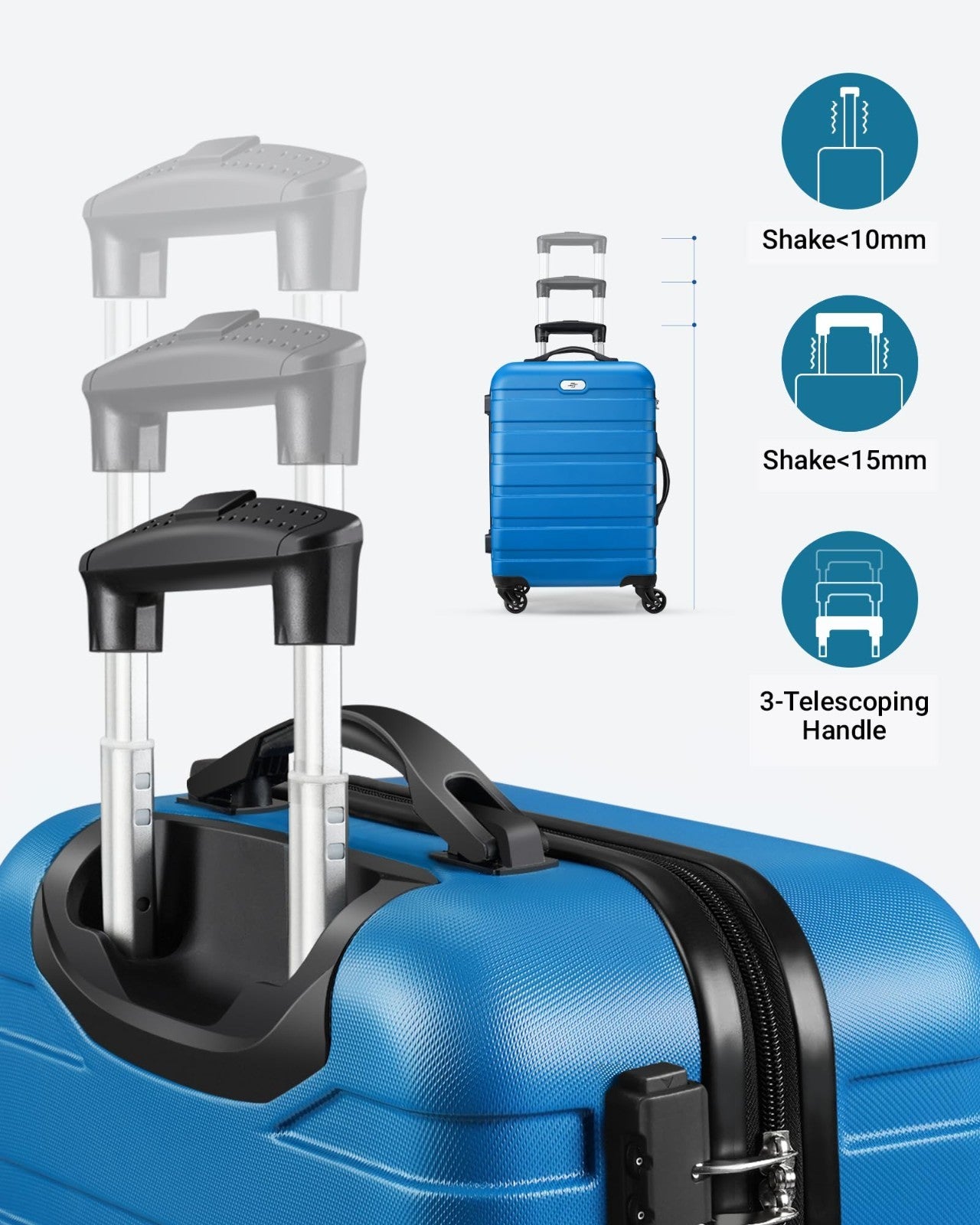2 Piece Hard Shell Luggage Set - Lightweight Carry-On & 28" Checked Travel Bags4