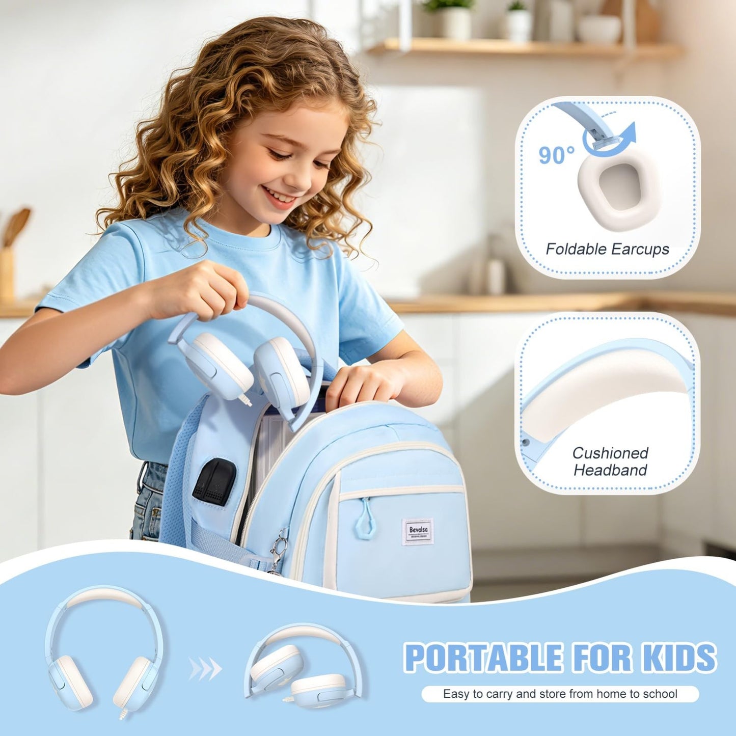 Cute Bow School Backpack for Girls, Includes Lunch Bag & Pen Case, Stylish Schoo4