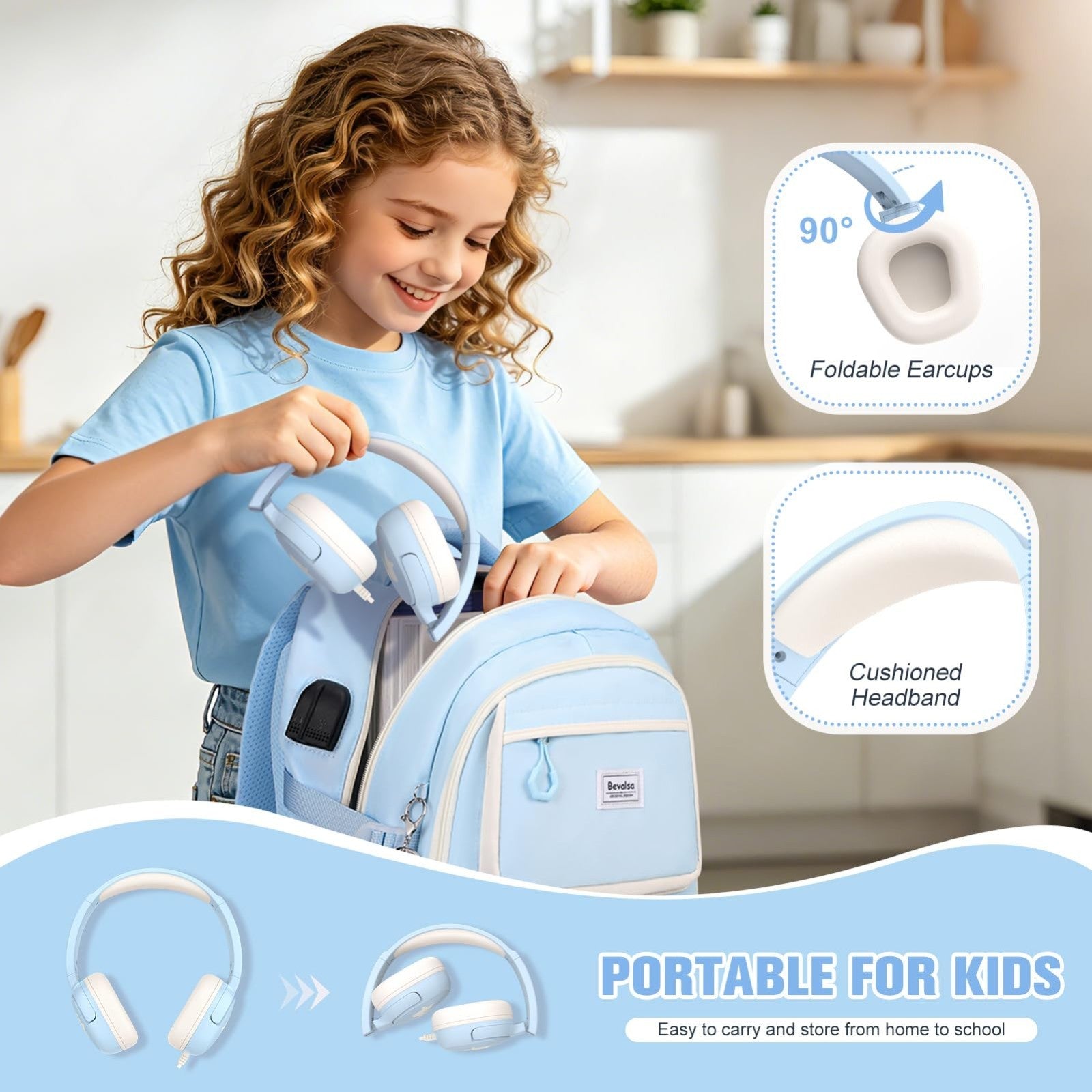 Cute Bow School Backpack for Girls, Includes Lunch Bag & Pen Case, Stylish Schoo4
