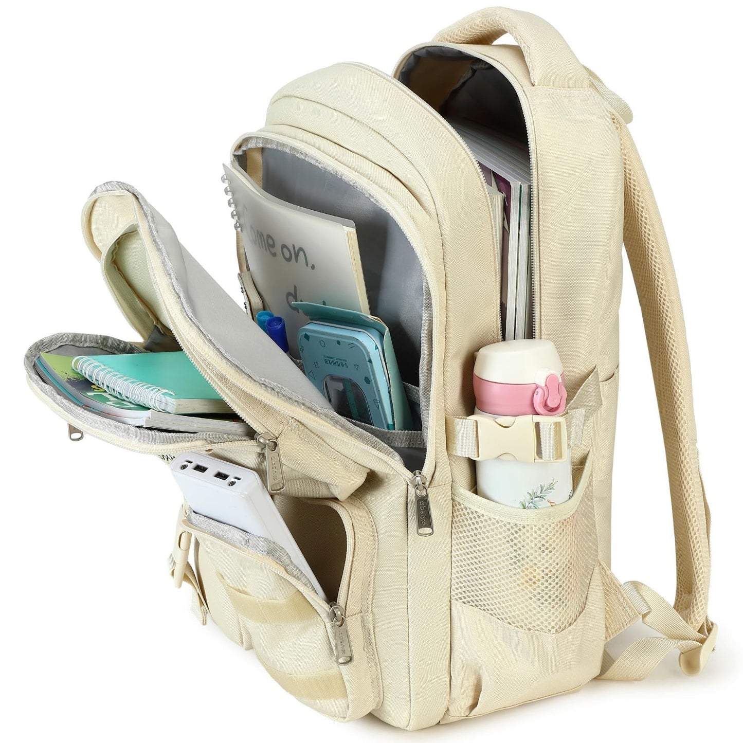 Large Heavy Duty Backpack for School, College, Travel   Multi Pocket Bookbag4
