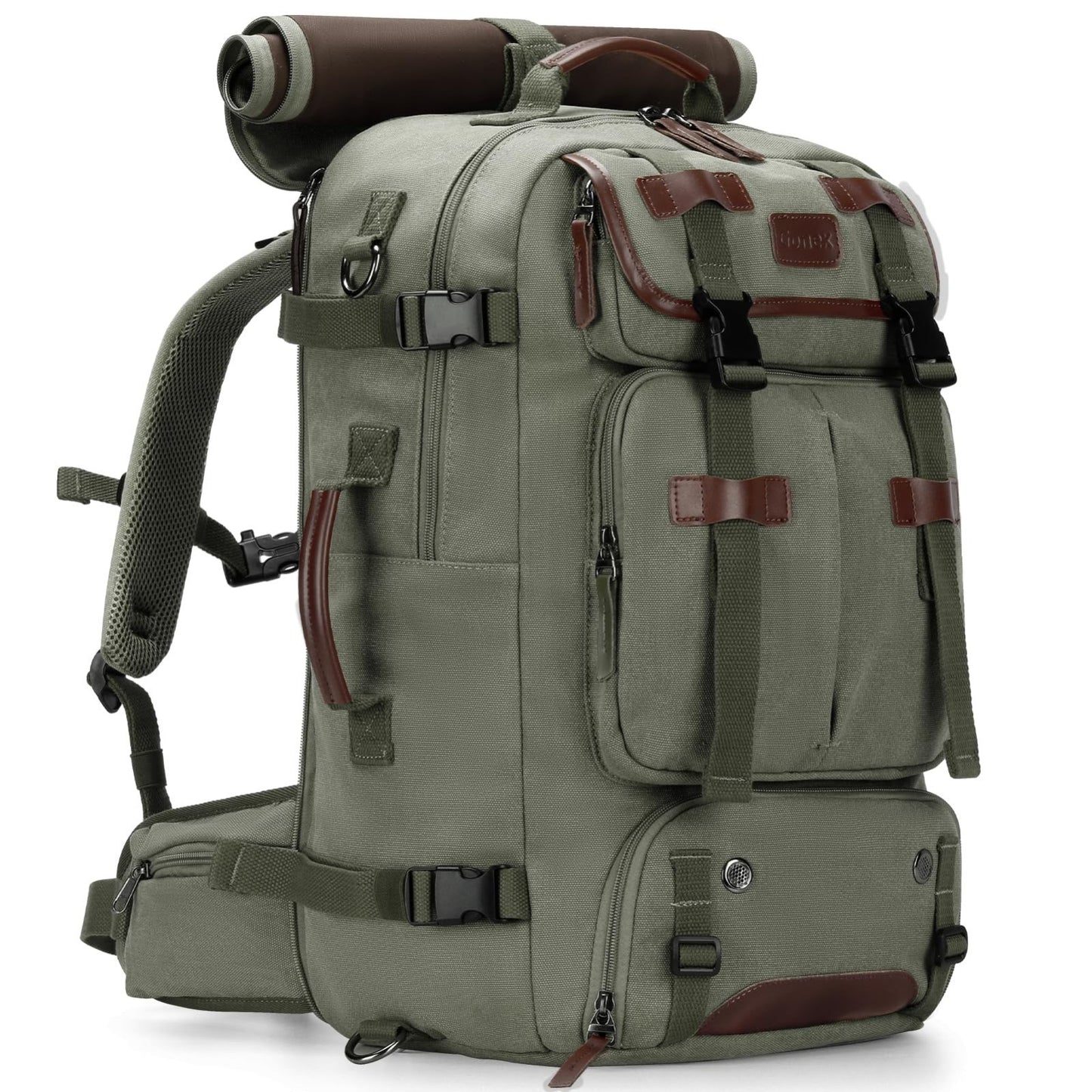 40L Convertible Laptop Backpack, Airline Approved, Stylish Green, Versatile Trav7