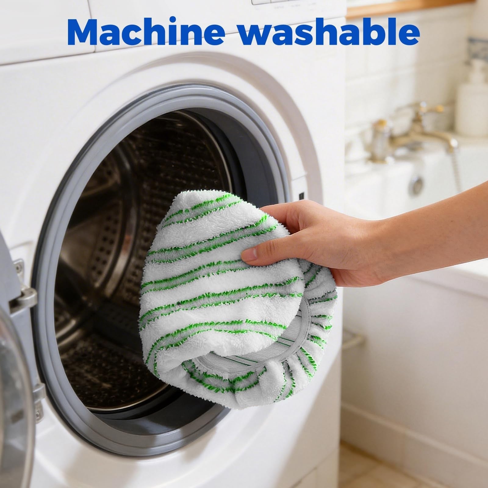 Microfiber Flat Mop 16" with 5 Washable Pads - Efficient Floor Cleaning Tool7