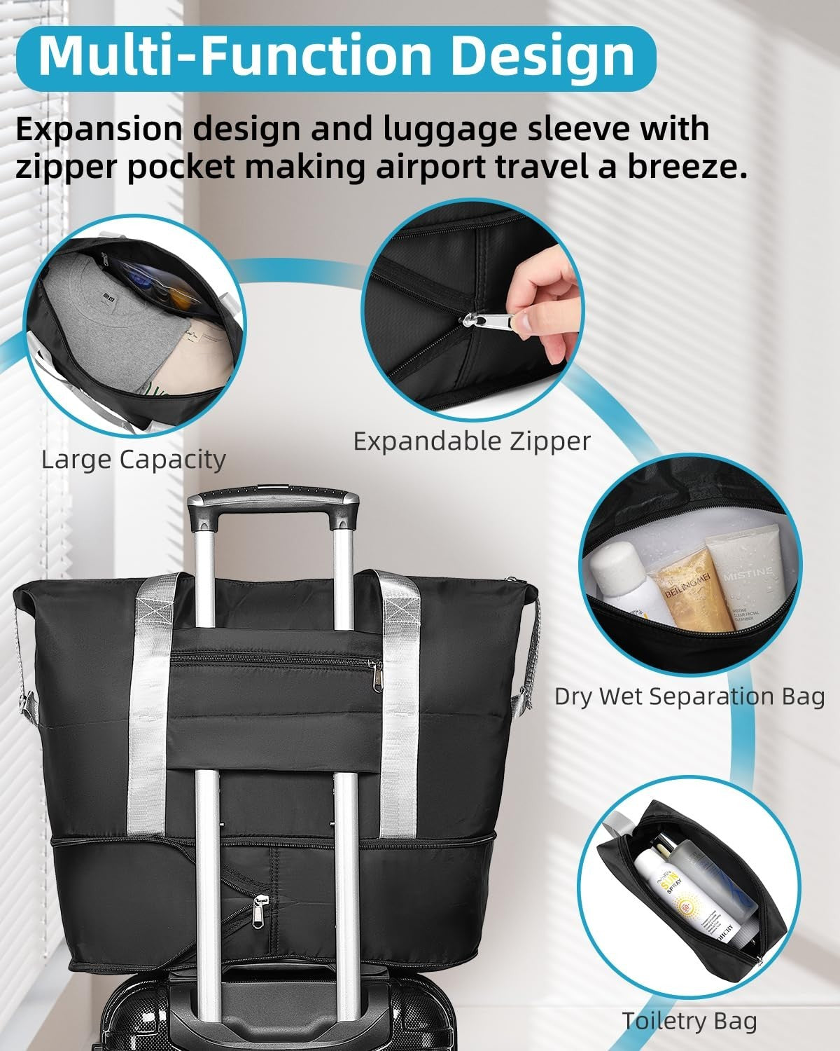 Expandable 6-Piece Luggage Set - Lightweight Hardshell Suitcases with TSA Lock,6