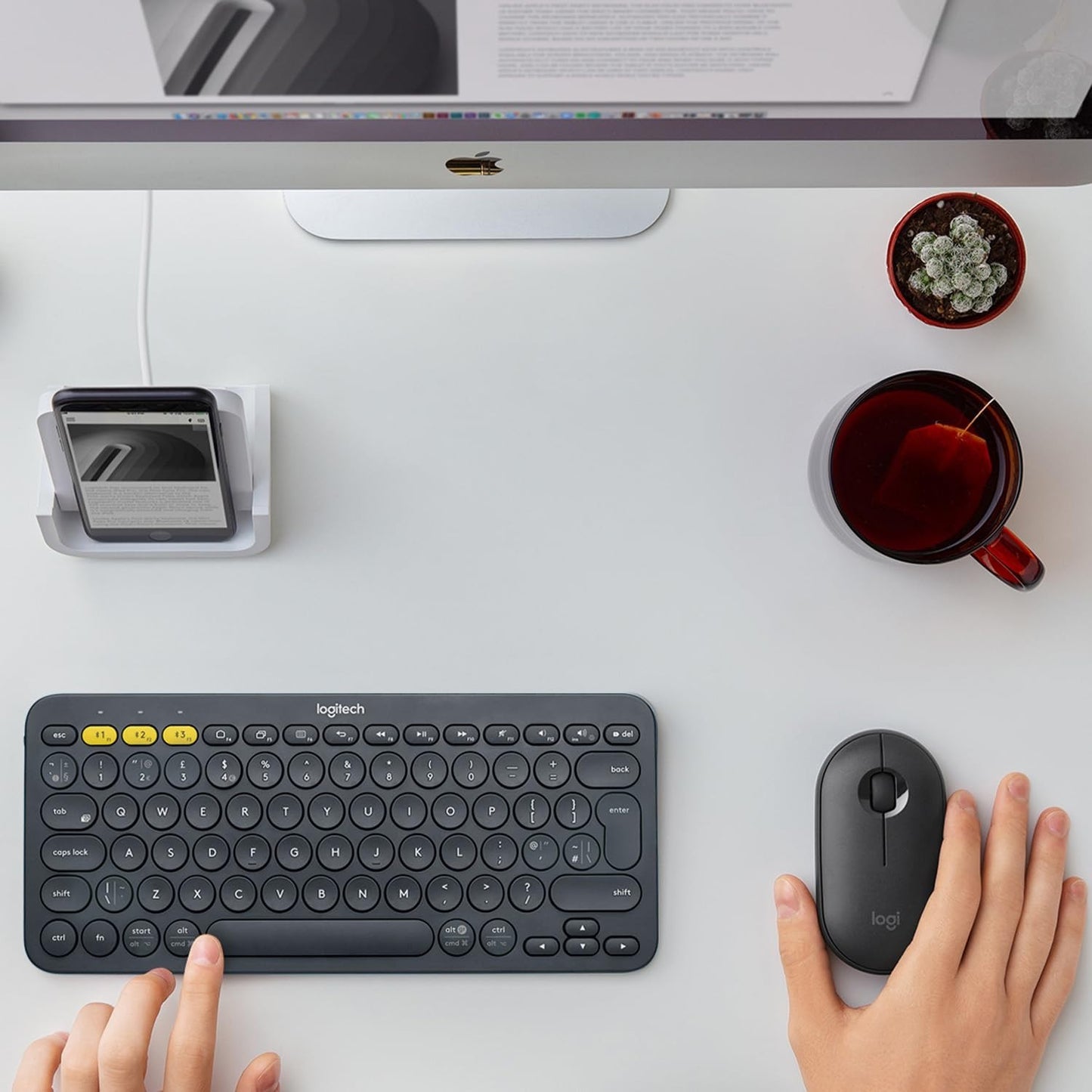 Multi-Device Bluetooth Keyboard, FLOW Cross-Computer Control, Easy-Switch 3 Devi2
