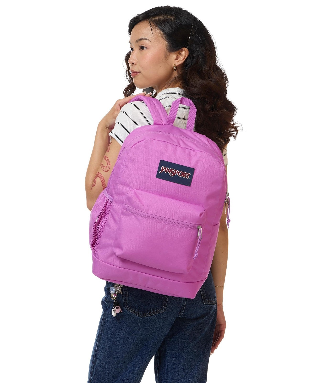 26L Floral Backpack, Stylish School Bag, Lightweight Travel Rucksack, Durable De6