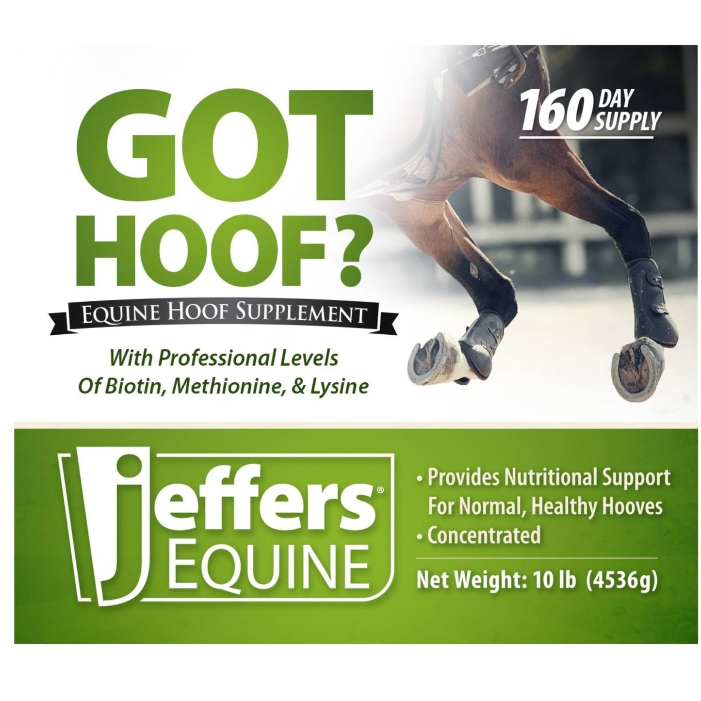 Concentrated Horse Hoof Supplement Powder, 10 lbs - Biotin, Zinc, Amino Acids fo2