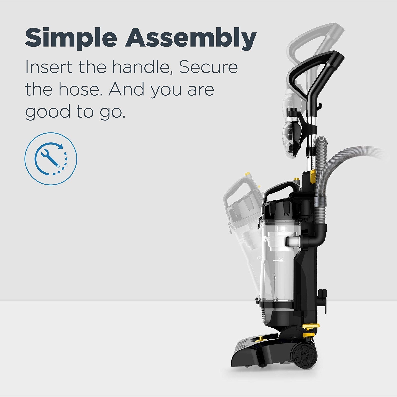 Lightweight Powerful Upright Vacuum Cleaner for Carpet & Hard Floor, Pet Hair, 28