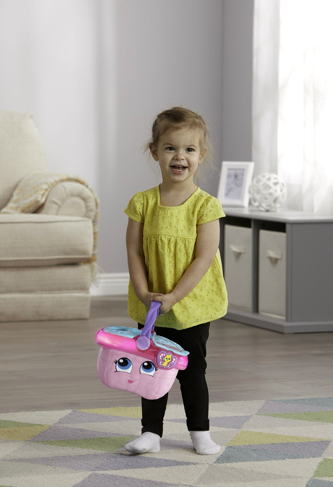 Shapes and Sharing Picnic Basket   Educational Toy for Kids, Pink, Fun Learning2