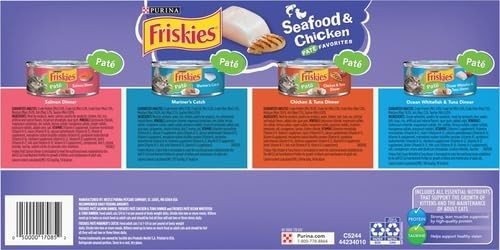 Seafood & Chicken Pate Wet Cat Food Variety Pack   5.5 oz Cans, 80 Count12