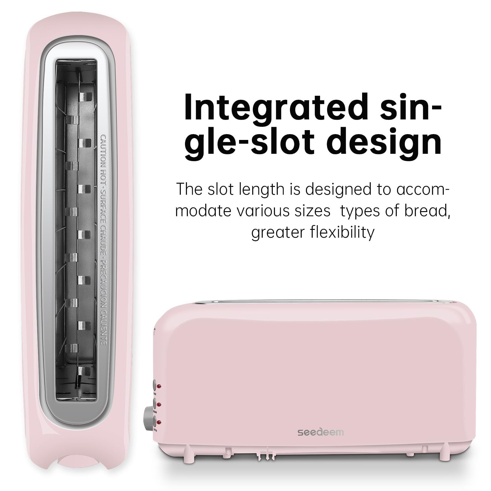 2-Slice Slim Toaster with Long Slot for Bagels & Artisan Bread, 6 Shade Settings3