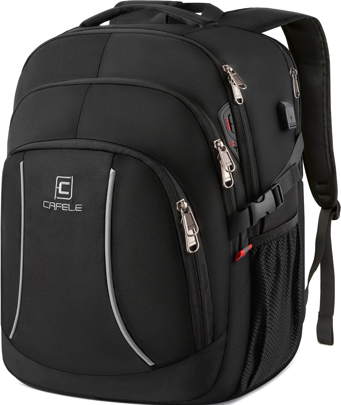 17.3" Laptop Backpack, USB Charging, Water Resistant, Sturdy School Rucksack, Ca0
