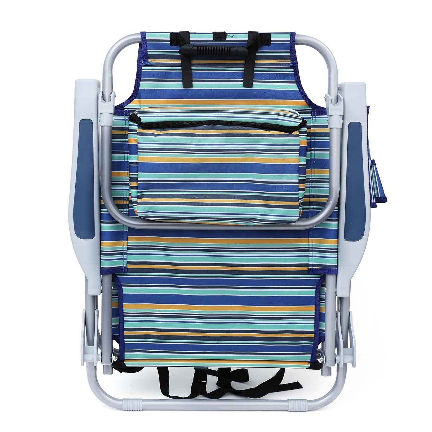 Folding Beach Chair with Cooler Pouch, 4-Position Heavy Duty, Supports 350lbs6