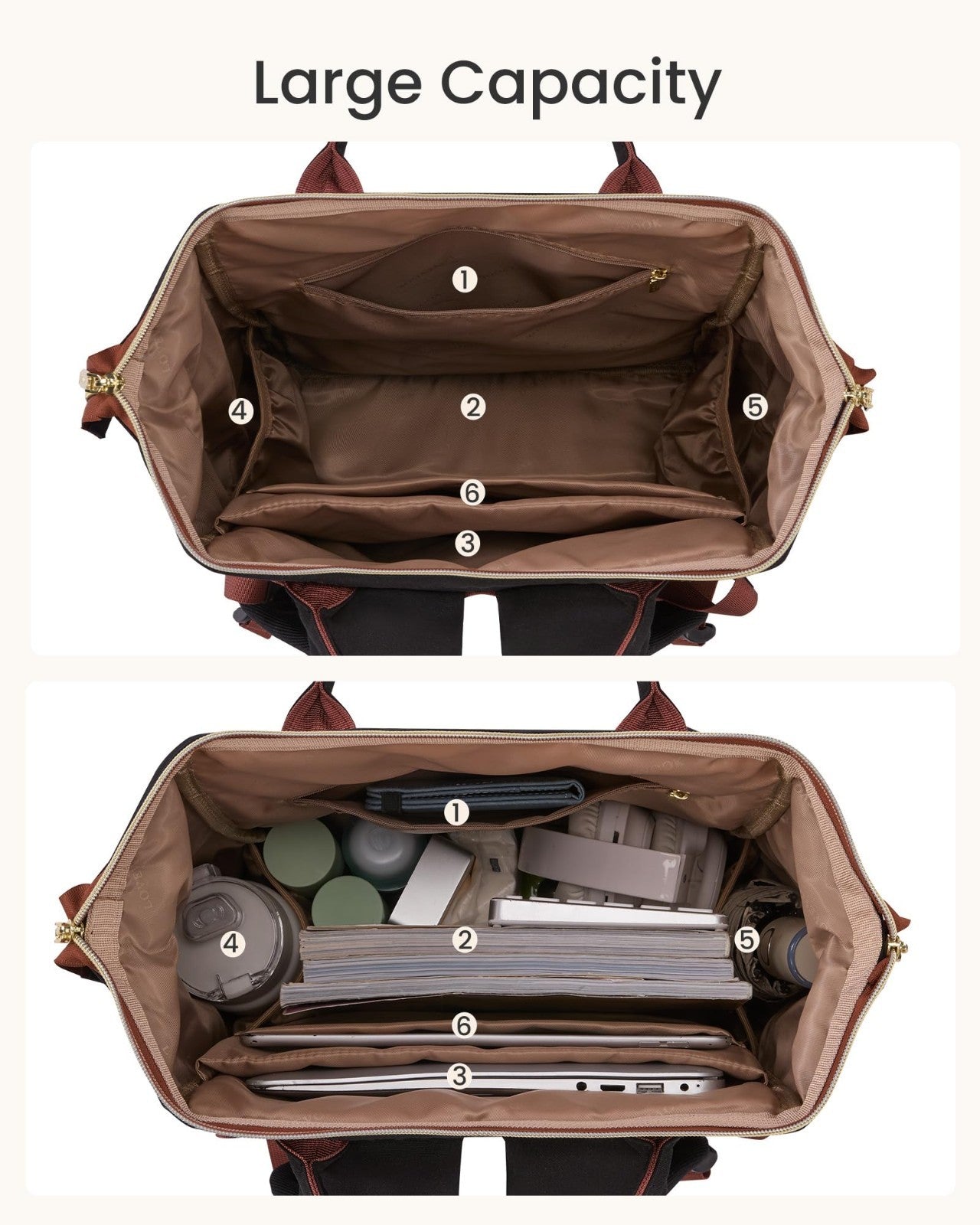 Stylish Laptop Backpack for Women   Large Tumbler Holder, Travel & Work Bag3