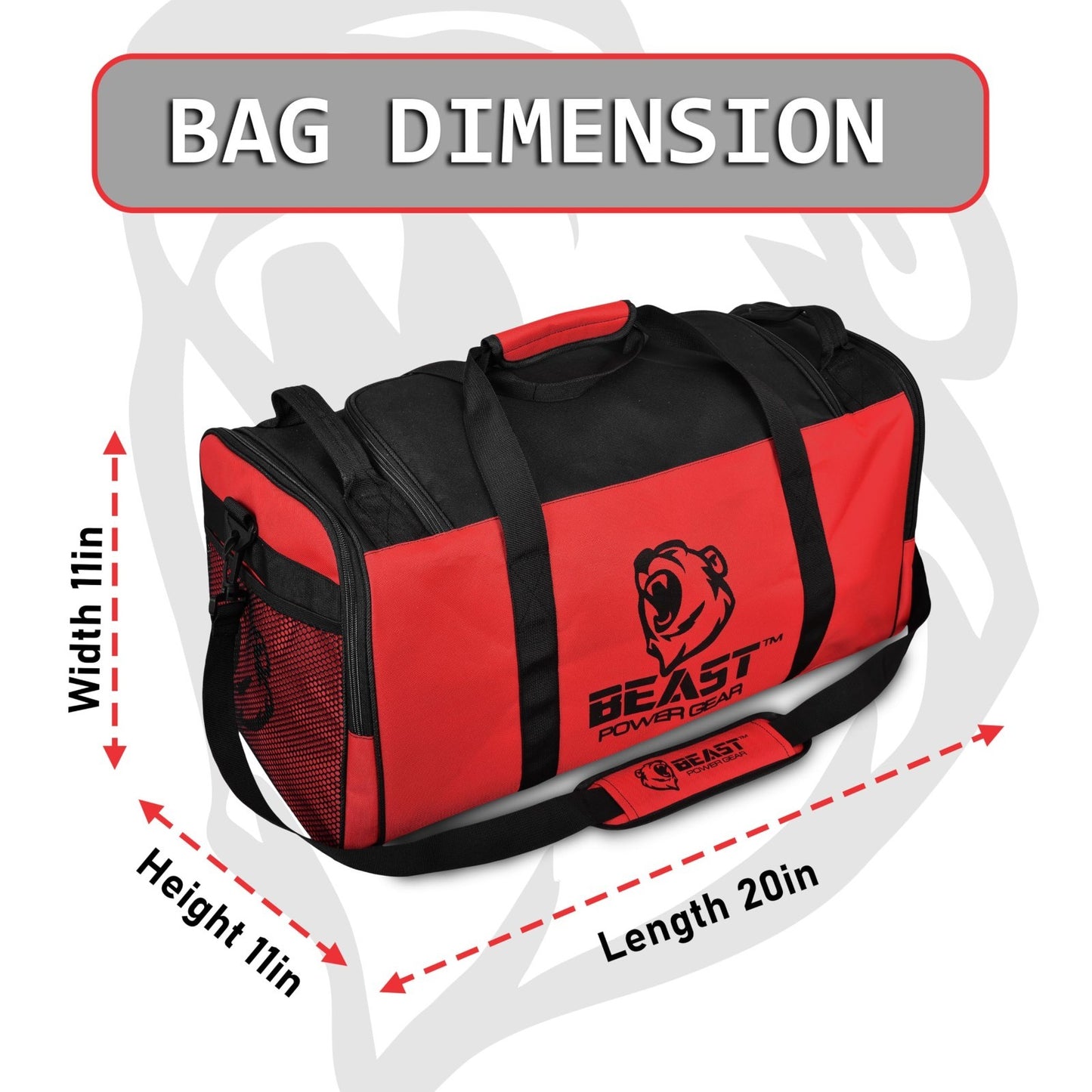 Versatile Gym Duffle Bag for Workout, Boxing, MMA - Shoes Compartment, Adjustabl3