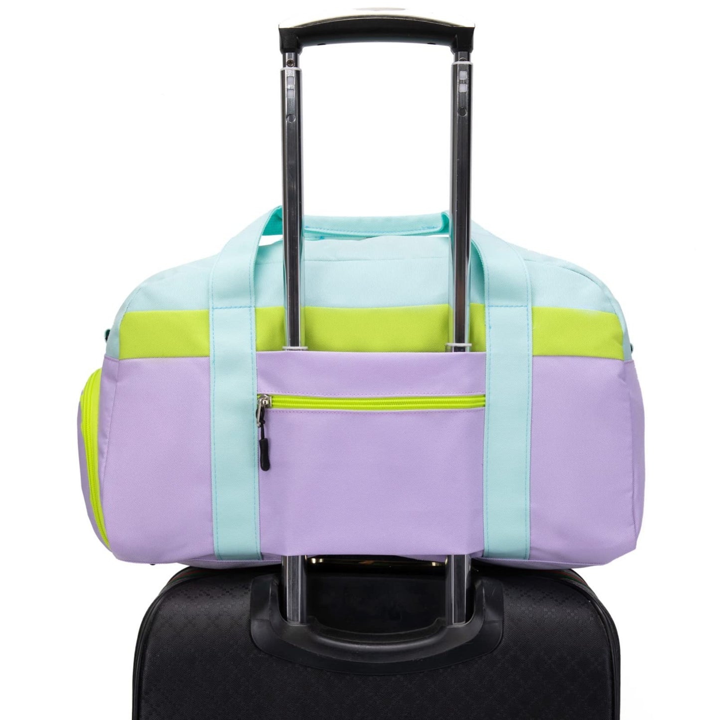 Kids 18" Light Green Duffle Bag for Boys & Girls - Perfect for Weekend, Sports &4