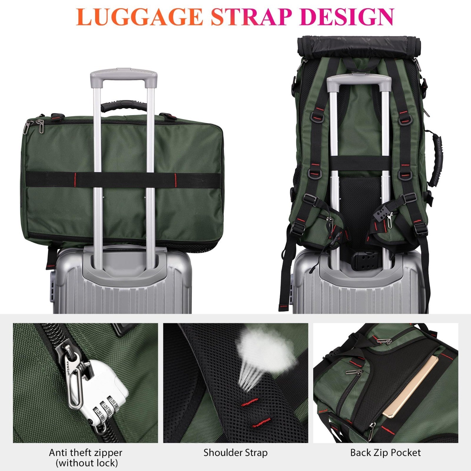 Travel Backpack for Men, Airline Approved Carry On, Fits 16" Laptop, Durable & S5