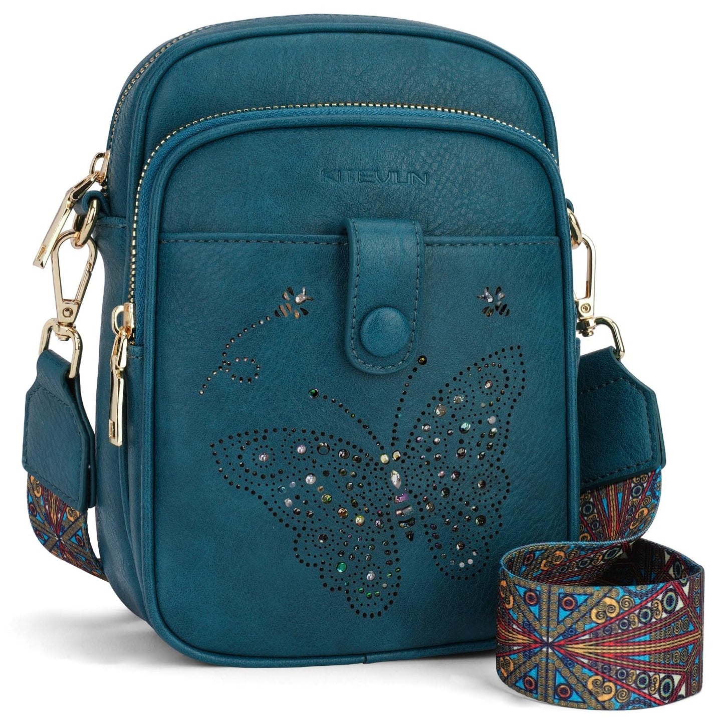 Stylish Leather Crossbody Bag for Women - Small Shoulder Purse with RFID Slots &1