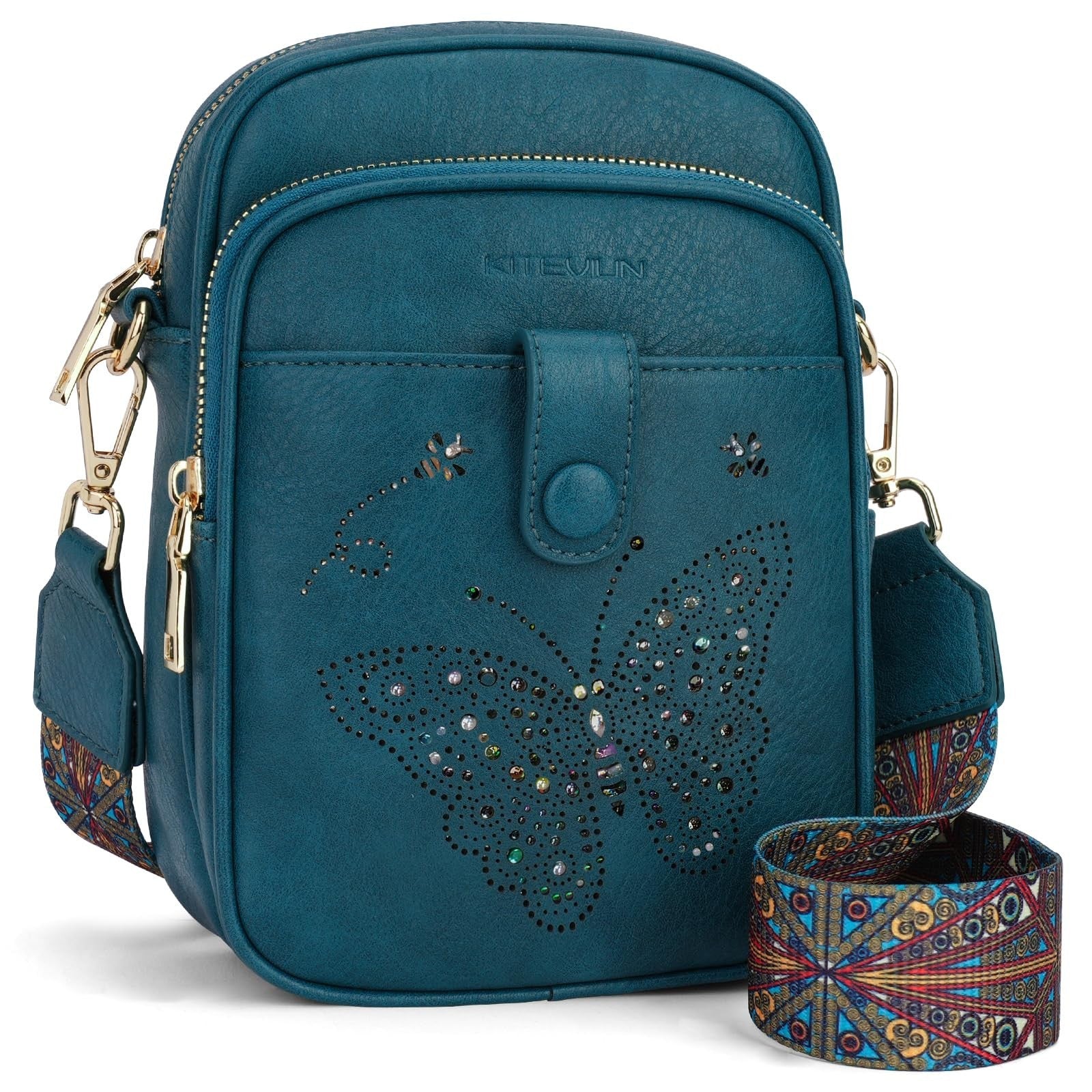 Stylish Leather Crossbody Bag for Women - Small Shoulder Purse with RFID Slots &1