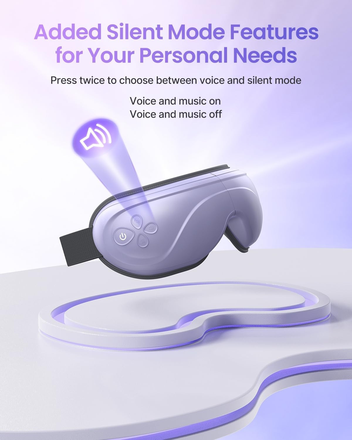Heated Eye Massager with Bluetooth Music - Vibration & Compression, Rechargeable4