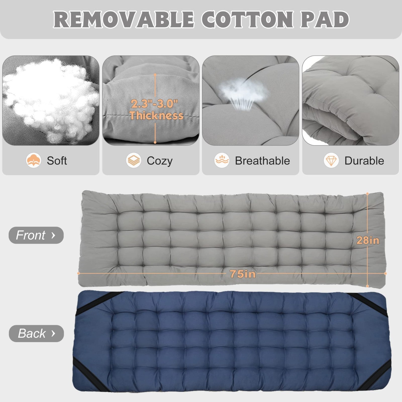 Folding Camping Cot for Adults   28" Wide Heavy Duty Bed, 800 lbs Capacity, Remo7