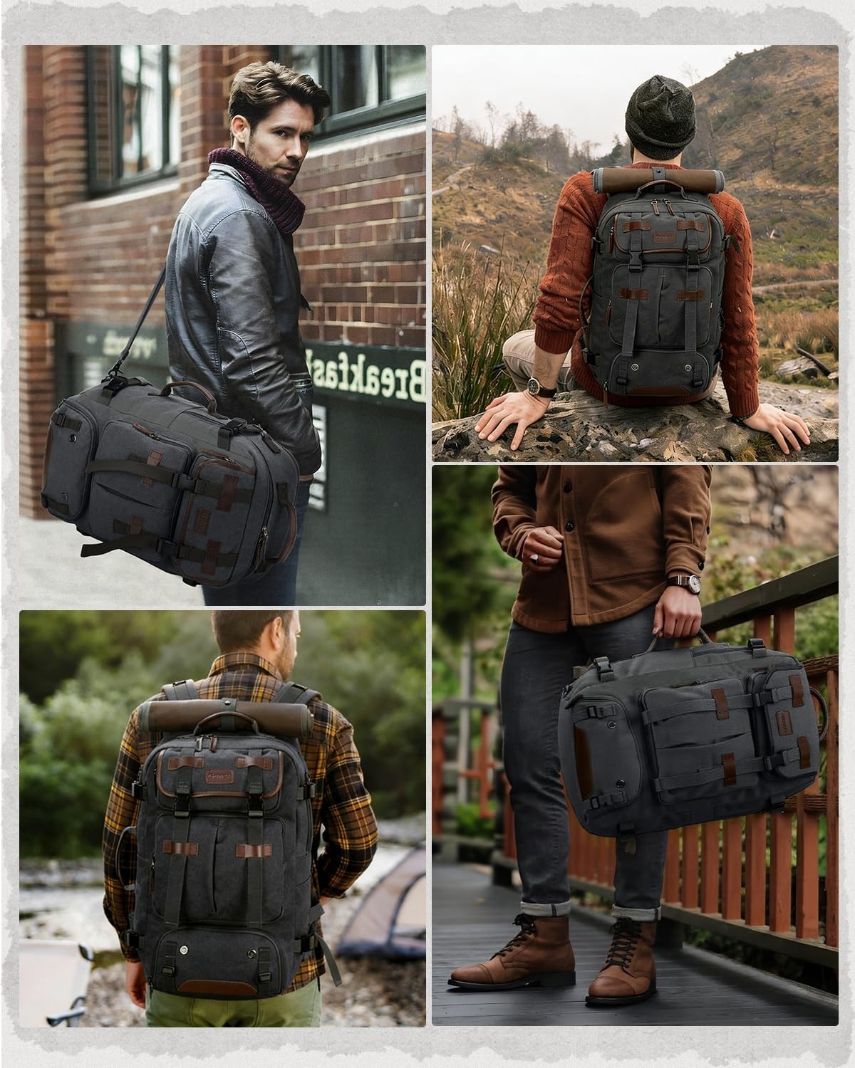 40L Convertible Laptop Backpack, Airline Approved, Travel Friendly, Dark Grey6