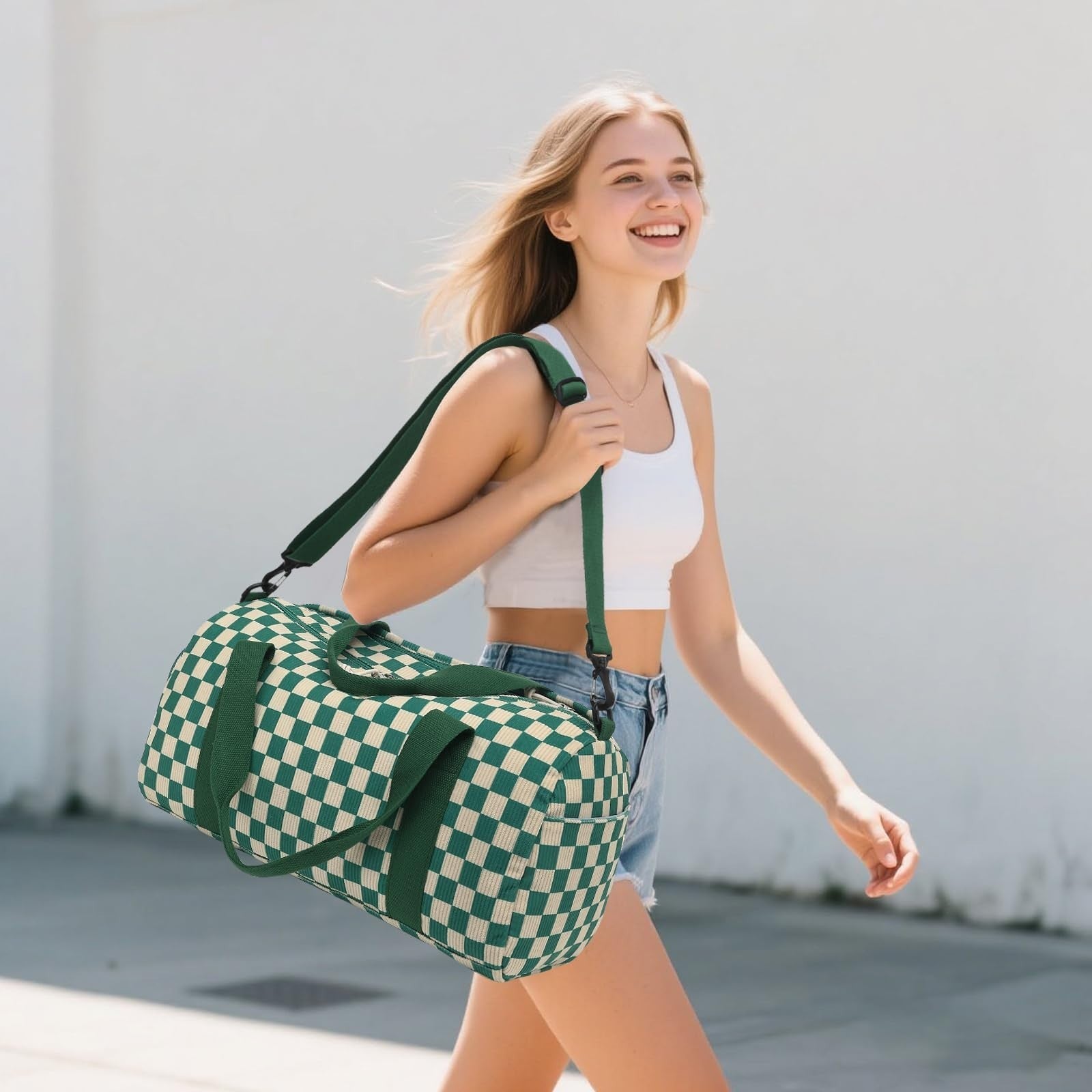 Cute Duffle Bag for Girls - Waterproof Gym Bag with Shoe Compartment & Wet Pocke2