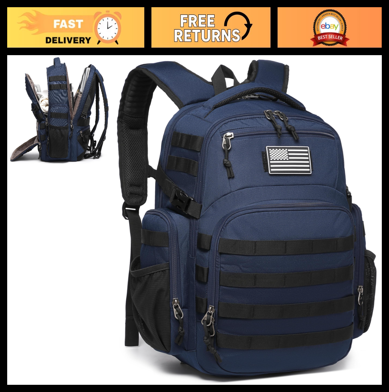 Tactical Military Backpack   Small Assault Bag for Men, Black, Outdoor Gear0