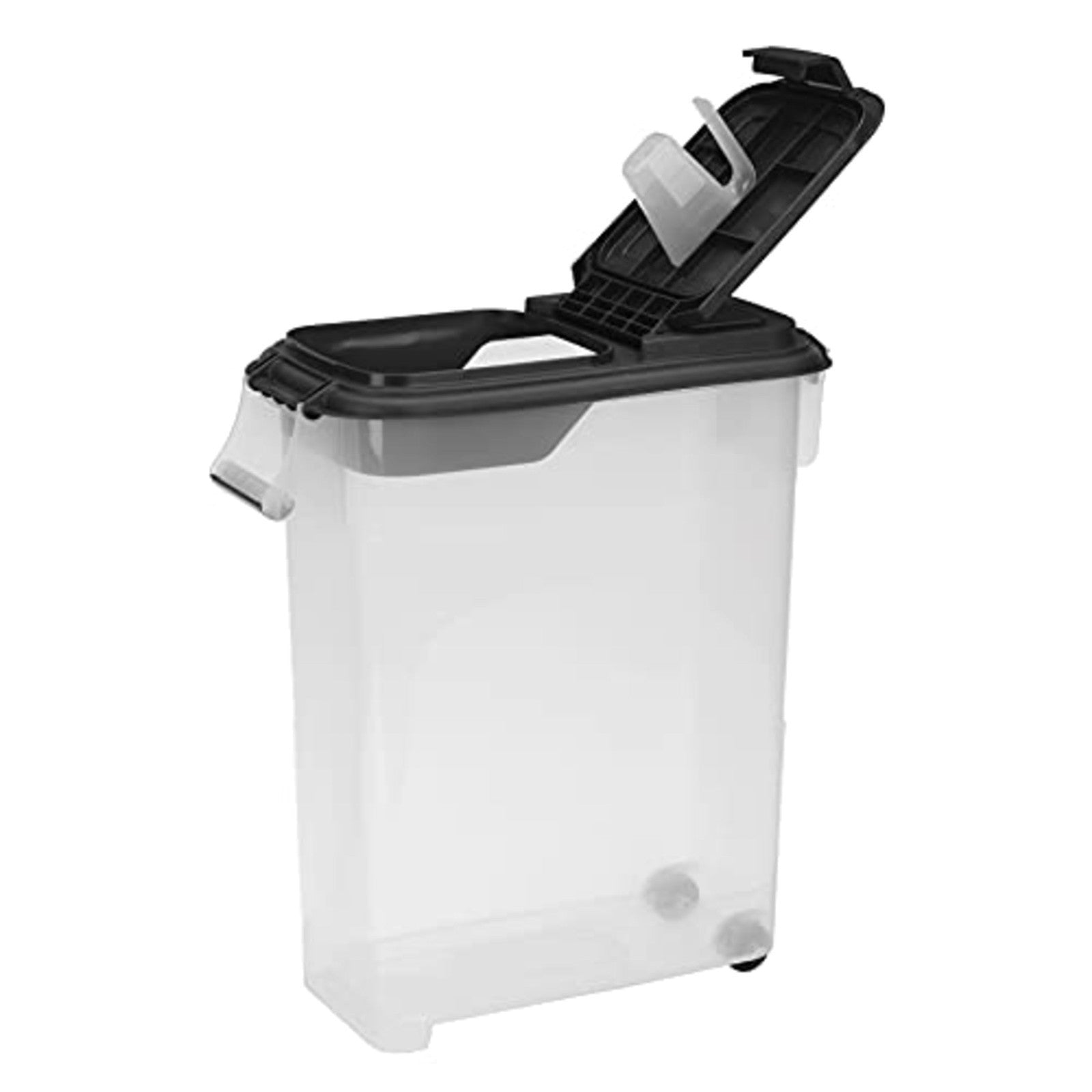 Airtight Rolling Pet Food Storage Container 50 Quart with Scoop   Dog Cat Food B7