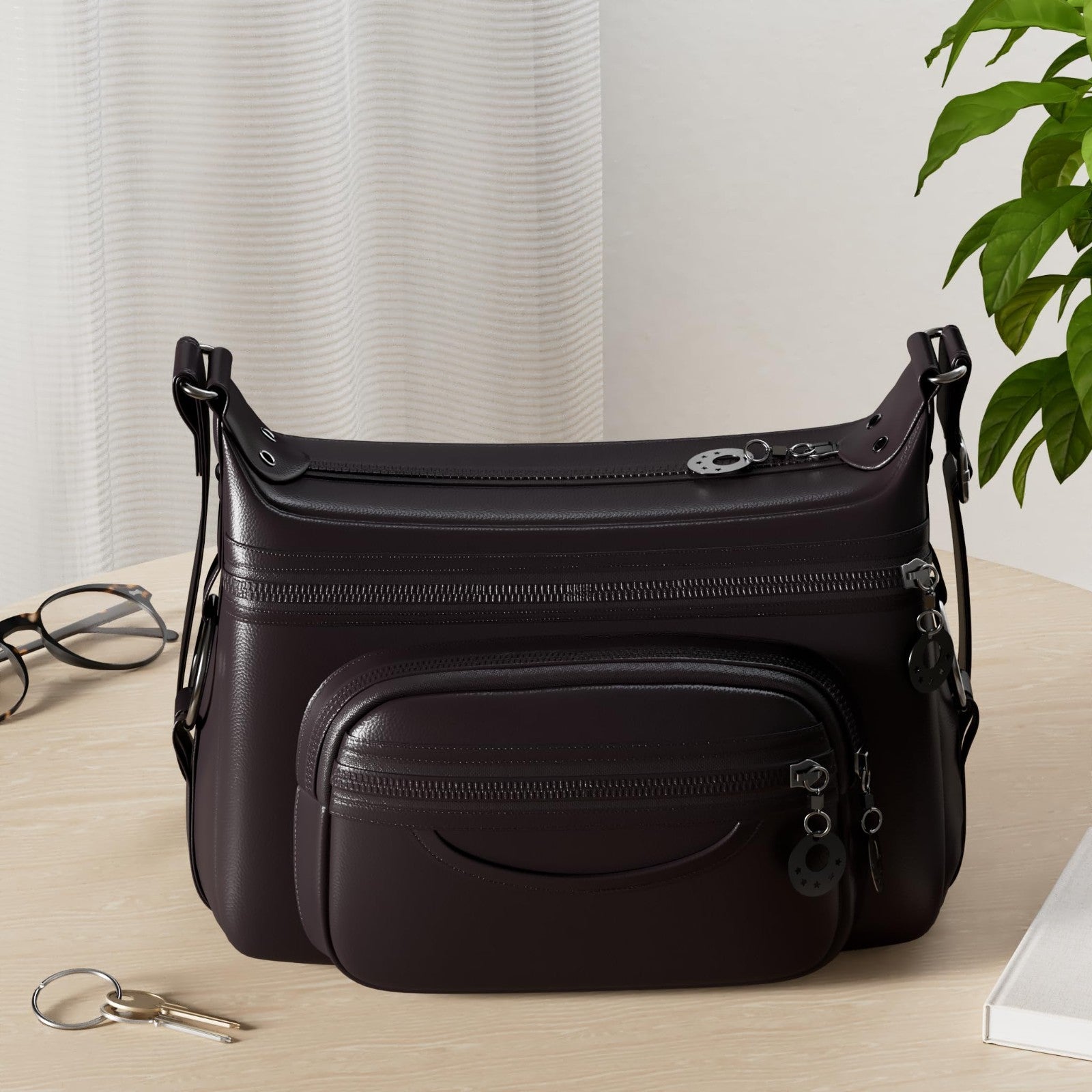 Lightweight Leather Crossbody Bag for Women | Stylish Shoulder Purse with Pocket2