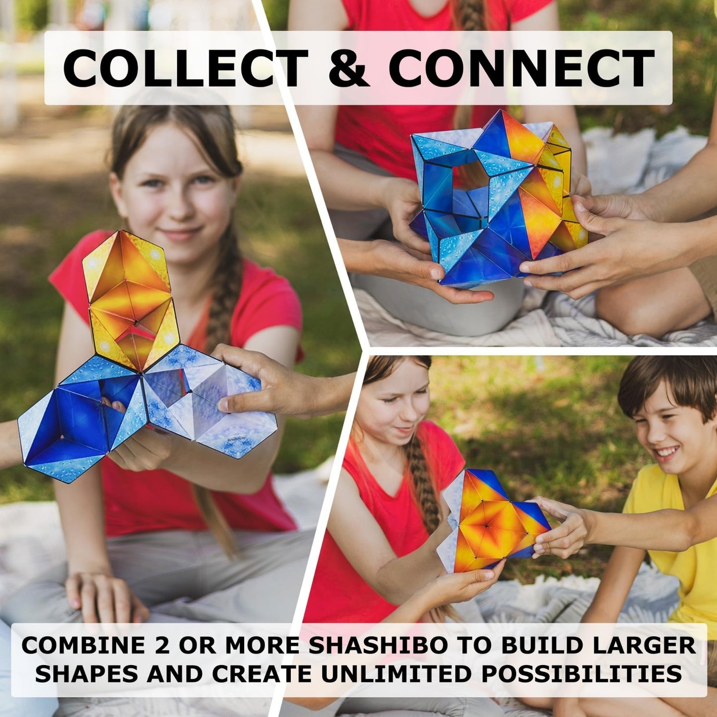 Magnetic Puzzle Cube   Sensory Fidget Toy for Stress Relief, Shape Shifting Fun,7