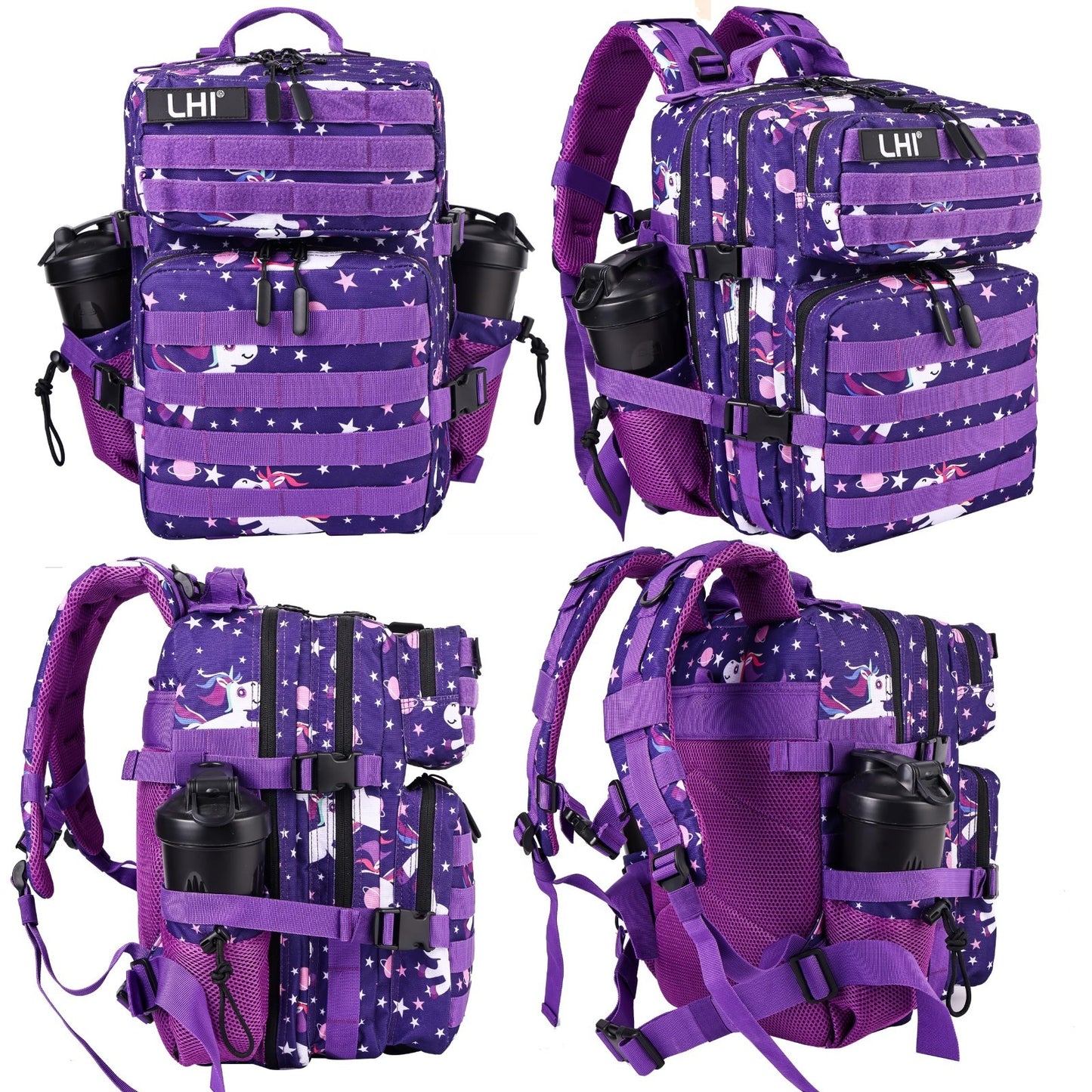 Tactical Military Backpack 25L/35L Army Assault Pack Rucksack with Bottle Holder2