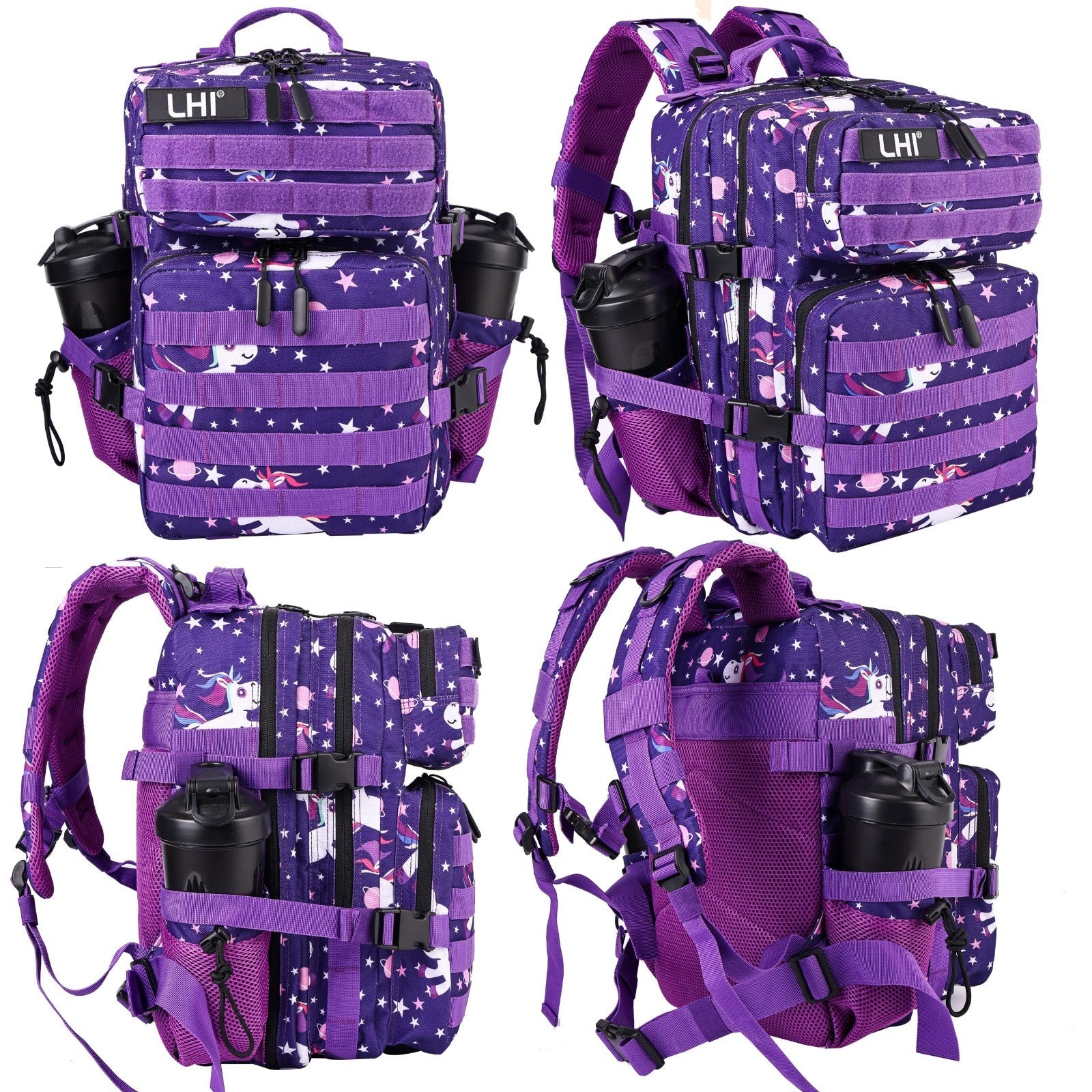 Tactical Military Backpack 25L/35L Army Assault Pack Rucksack with Bottle Holder2