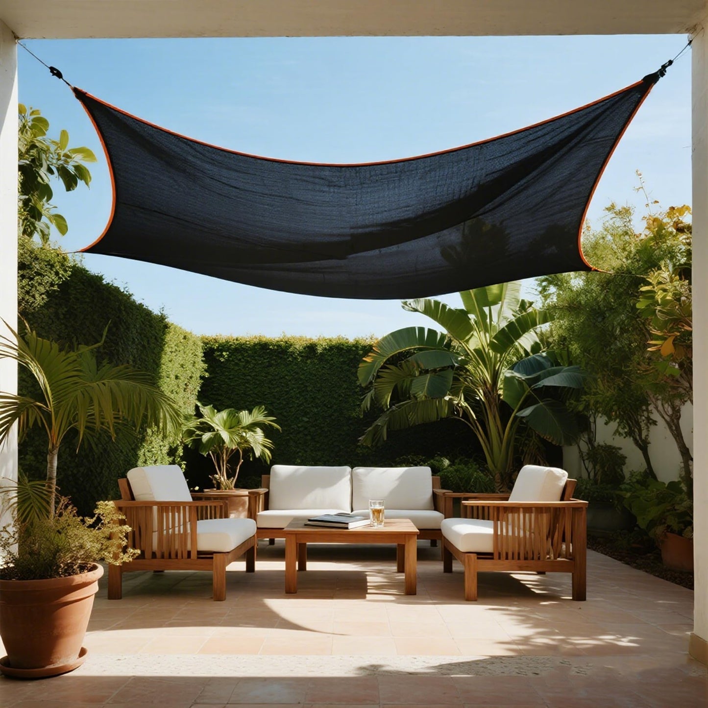 90% Shade Cloth for Dog Kennel, 20x20 FT Sunblock Mesh Tarp with Grommets - Pati4