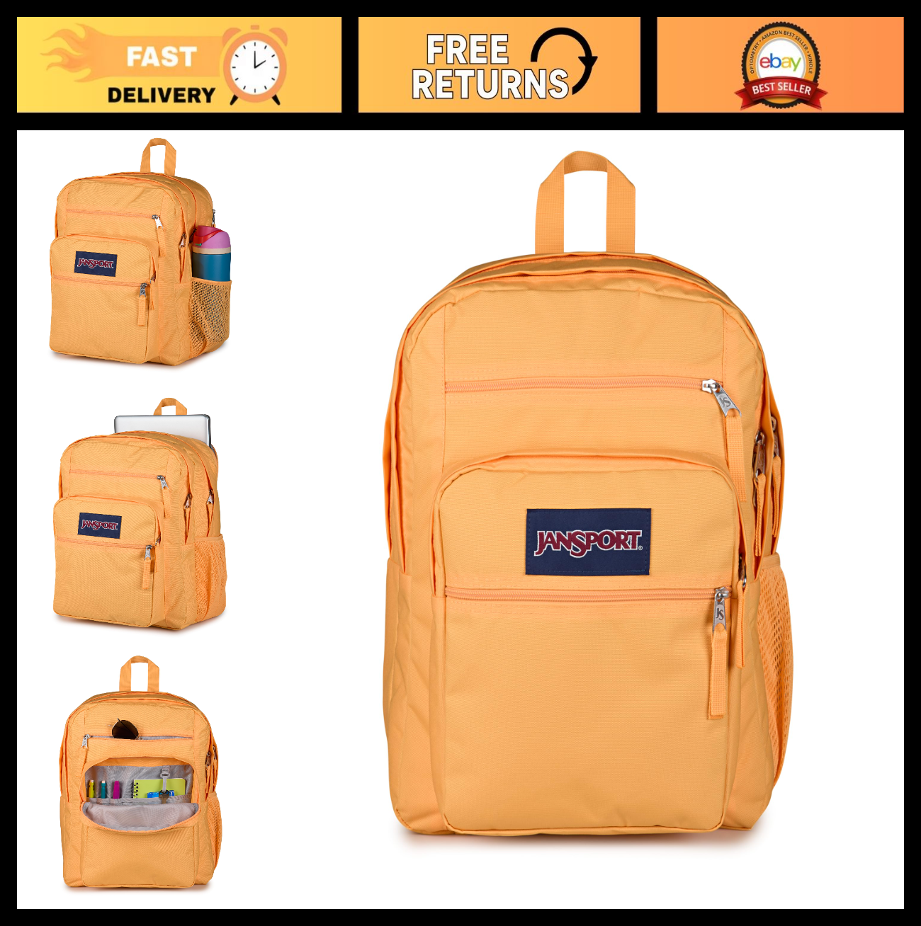 Laptop Backpack for 15" Computer, Ergonomic Straps, 2 Compartments, Haul Handle0