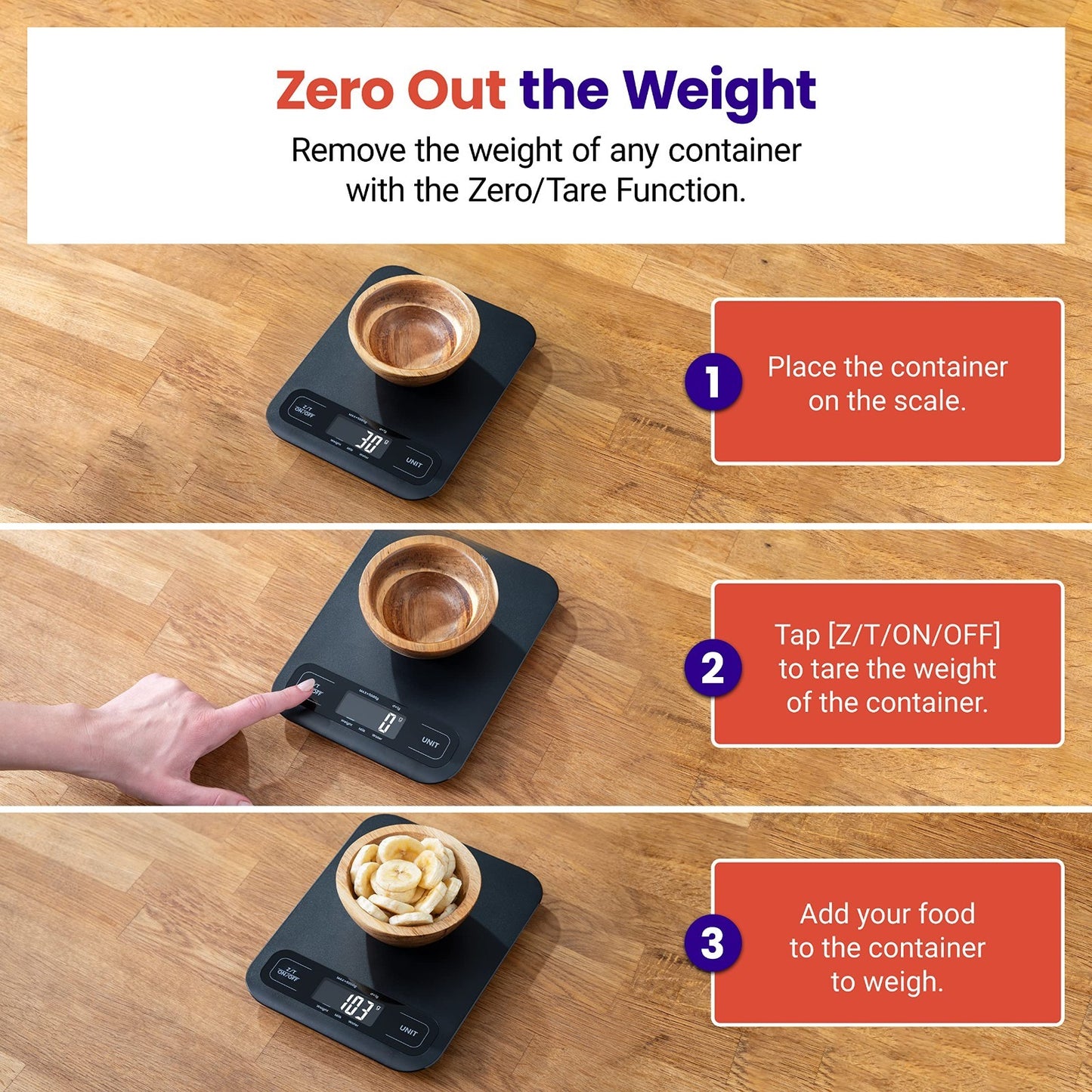 Digital Kitchen Scale   Grams & Ounces, Tare Function, Ideal for Baking, Meal Pr3