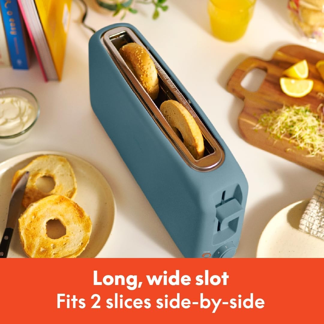 2 Slice Slim Toaster with Long Slot & Extra Wide Design   Compact Kitchen Applia3