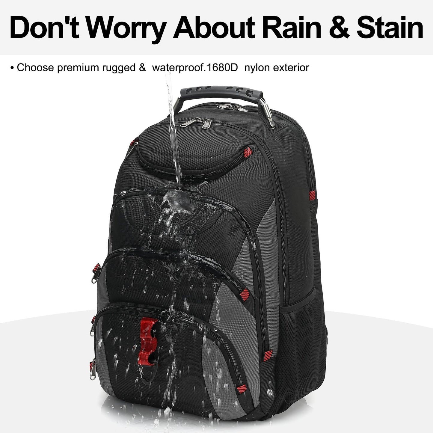 17.3" Laptop Backpack, Waterproof Travel Bag with USB Port, Anti Theft, Casual W5